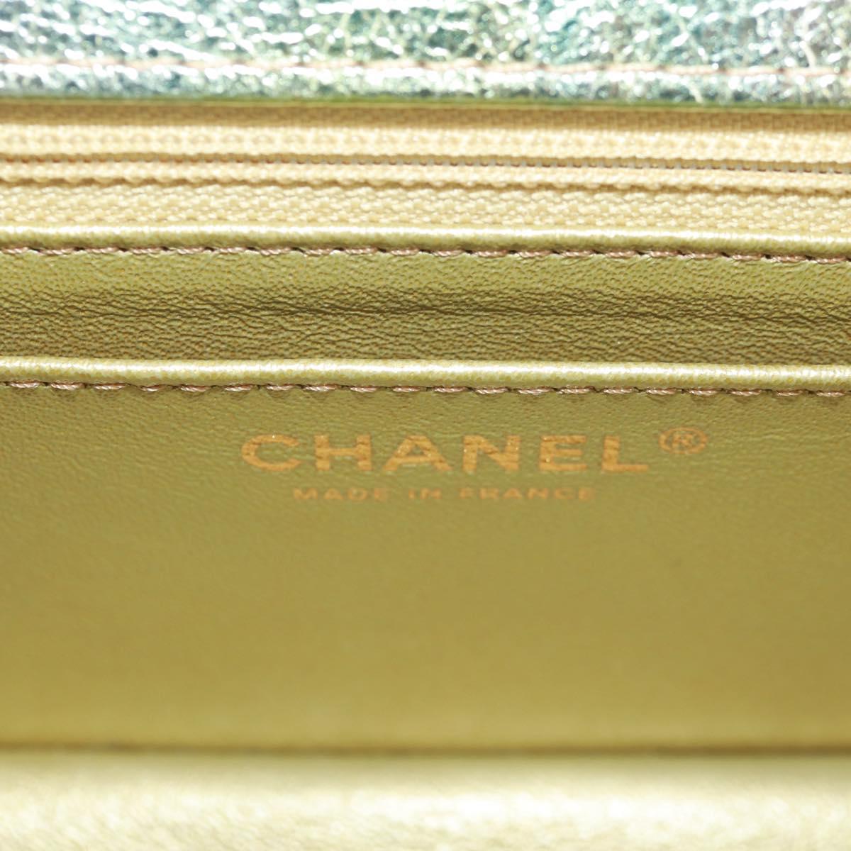 CHANEL 2.55 Matelasse 20 Chain Bag Leather Multicolor Gold CC Auth 160885SAM