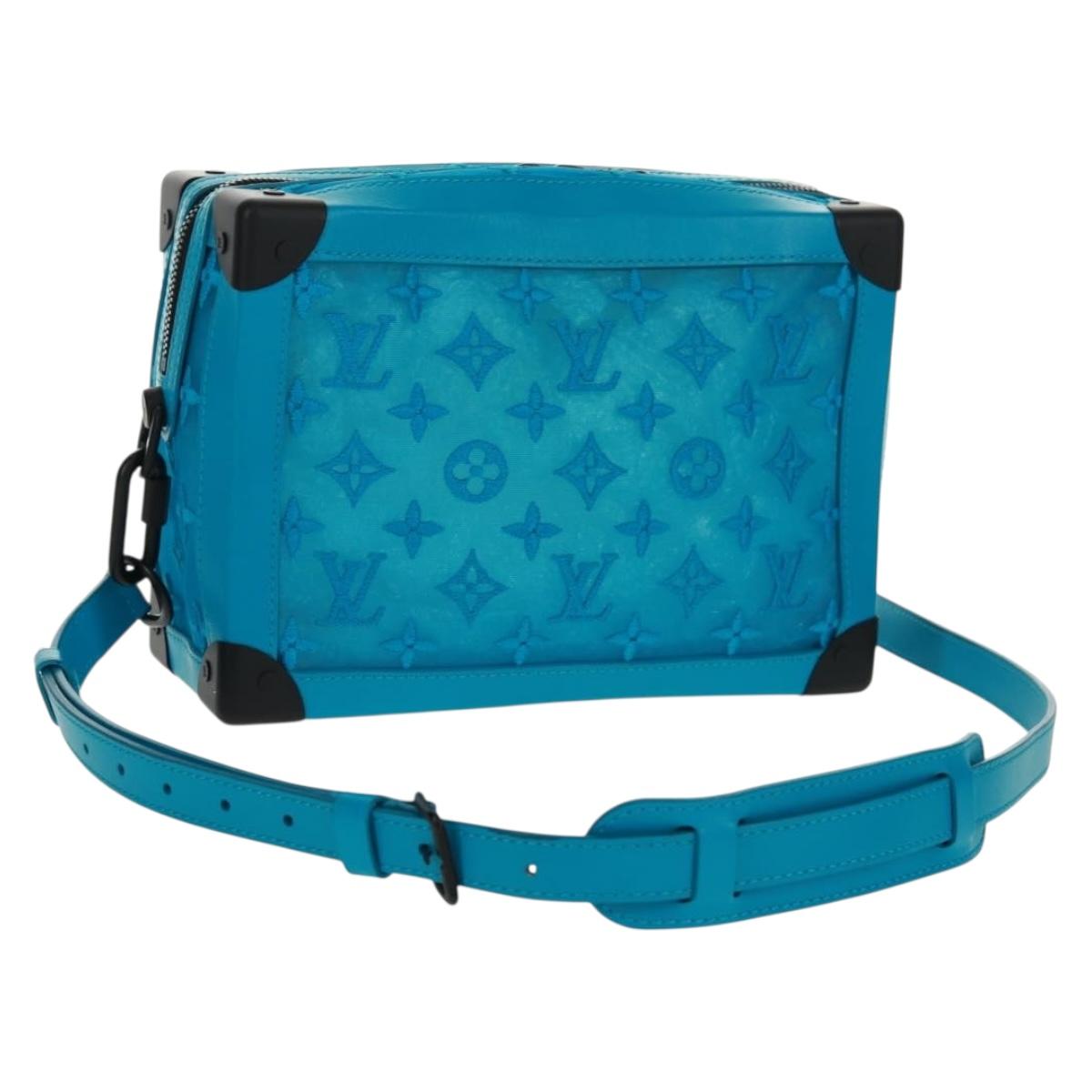 LOUIS VUITTON Monogram Mesh Soft Trunk Bag Blue M45074 LV Auth 160888SAM