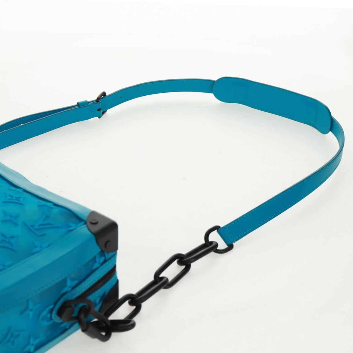 LOUIS VUITTON Monogram Mesh Soft Trunk Bag Blue M45074 LV Auth 160888SAM