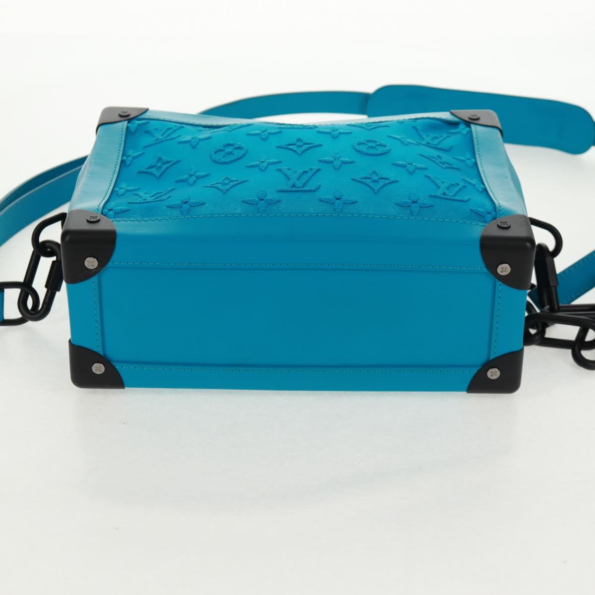 LOUIS VUITTON Monogram Mesh Soft Trunk Bag Blue M45074 LV Auth 160888SAM