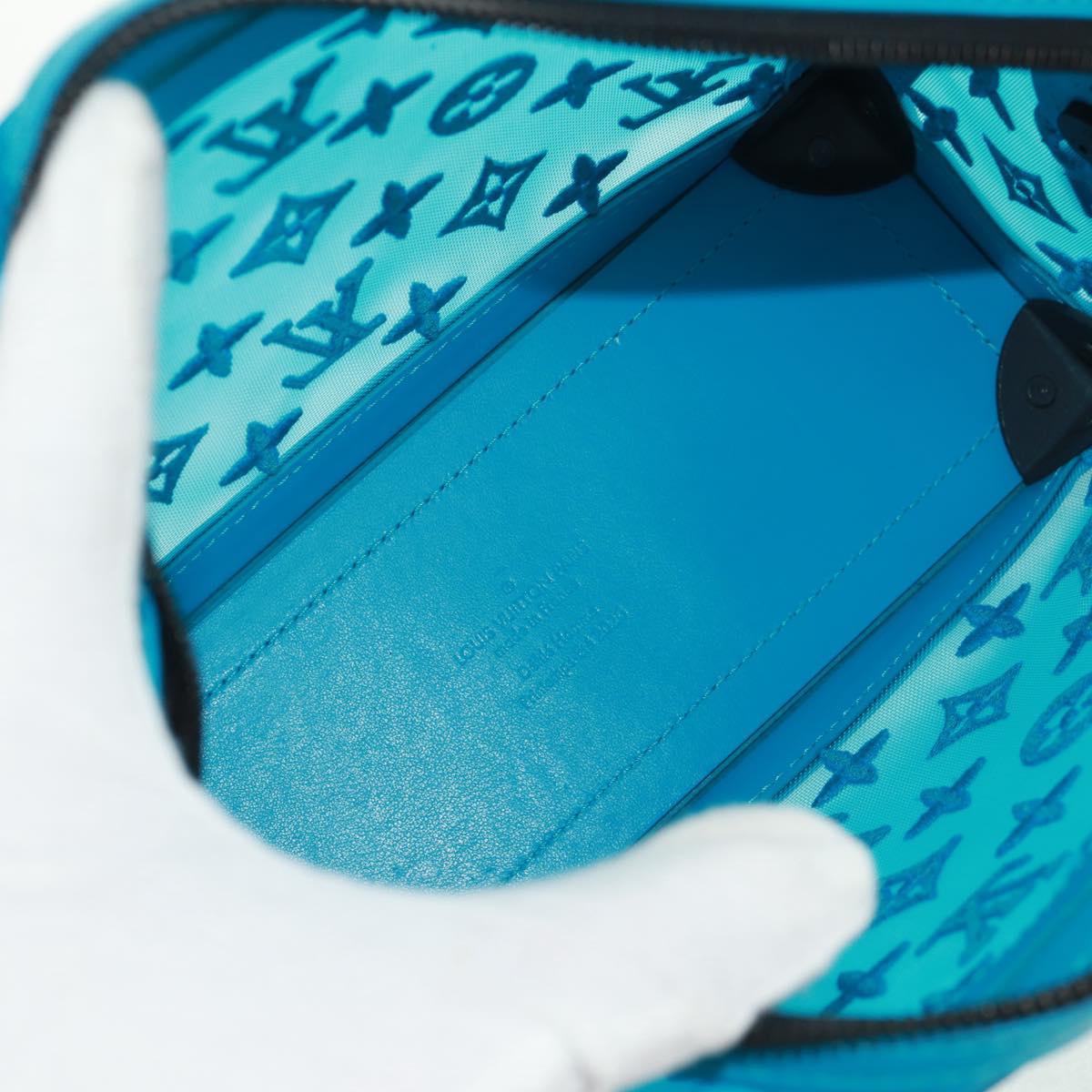 LOUIS VUITTON Monogram Mesh Soft Trunk Bag Blue M45074 LV Auth 160888SAM