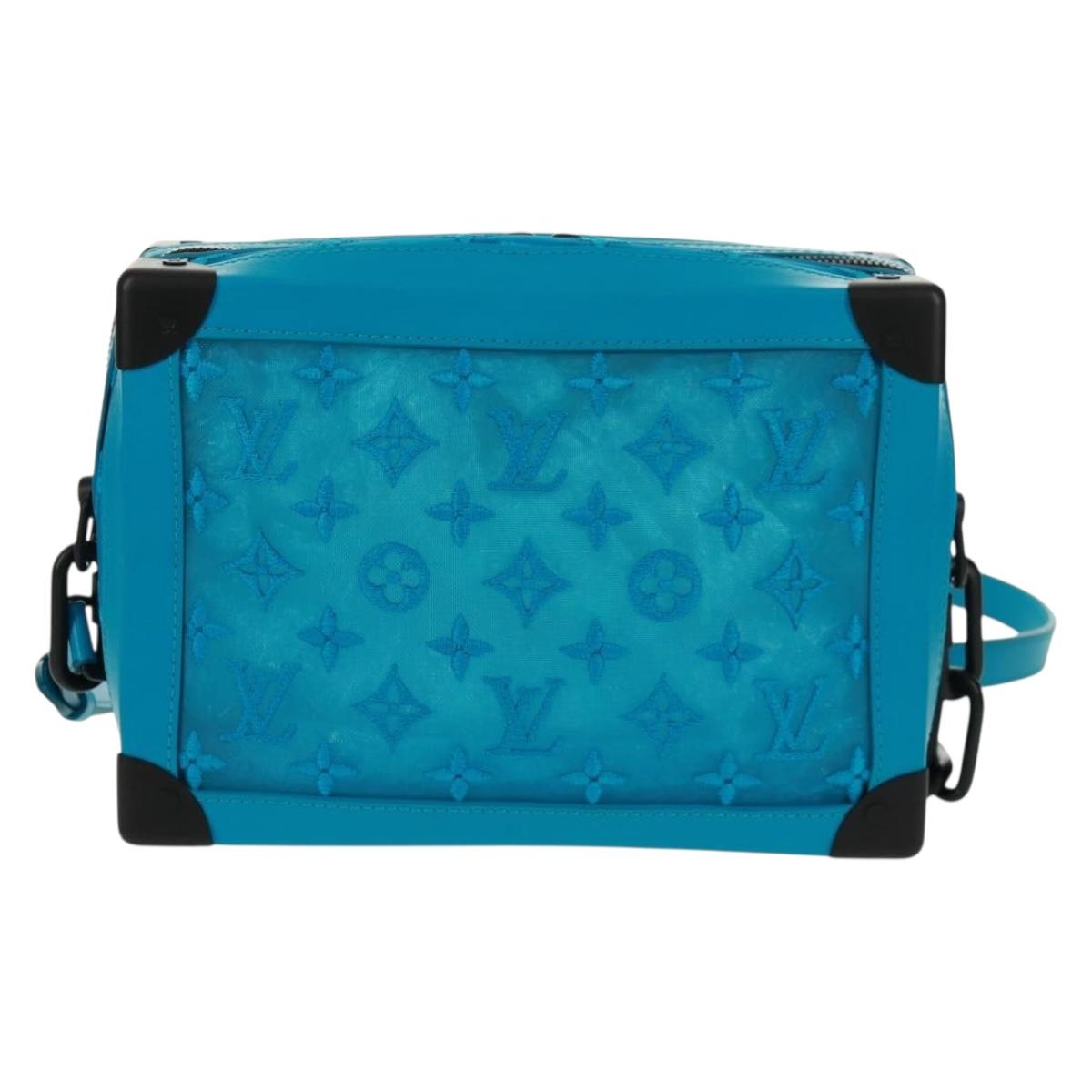 LOUIS VUITTON Monogram Mesh Soft Trunk Bag Blue M45074 LV Auth 160888SAM