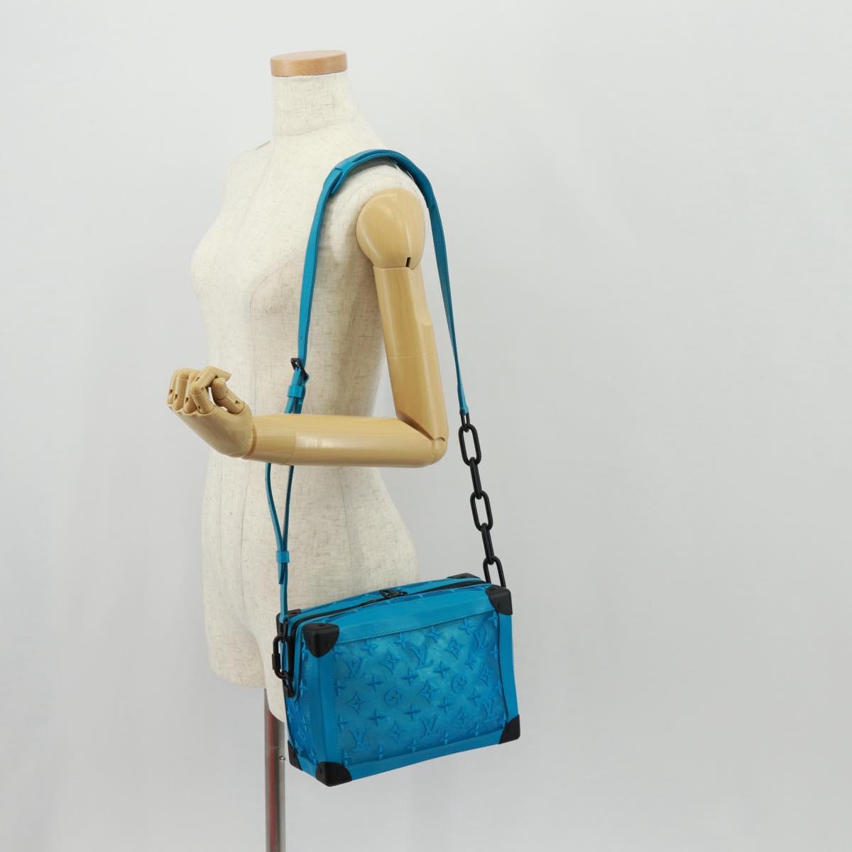 LOUIS VUITTON Monogram Mesh Soft Trunk Bag Blue M45074 LV Auth 160888SAM