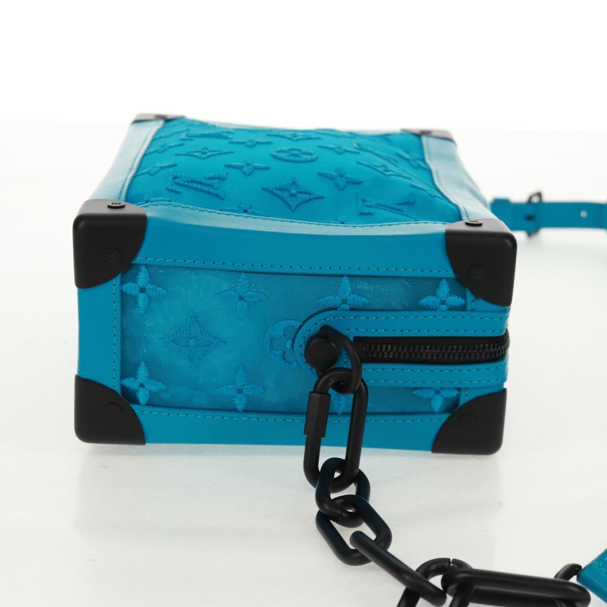 LOUIS VUITTON Monogram Mesh Soft Trunk Bag Blue M45074 LV Auth 160888SAM