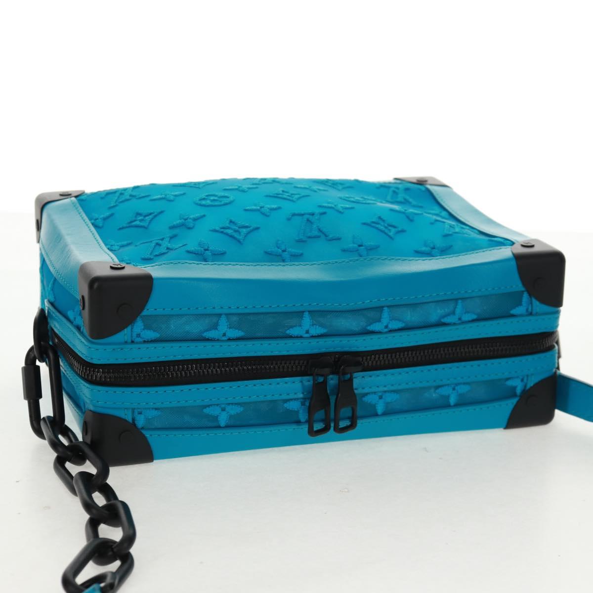 LOUIS VUITTON Monogram Mesh Soft Trunk Bag Blue M45074 LV Auth 160888SAM