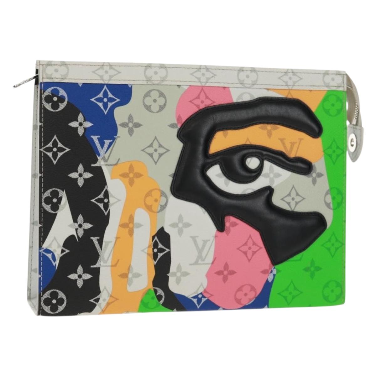 LOUIS VUITTON LV Portrait Pochette Voyager MM Clutch Bag M82589 LV Auth 160893SM
