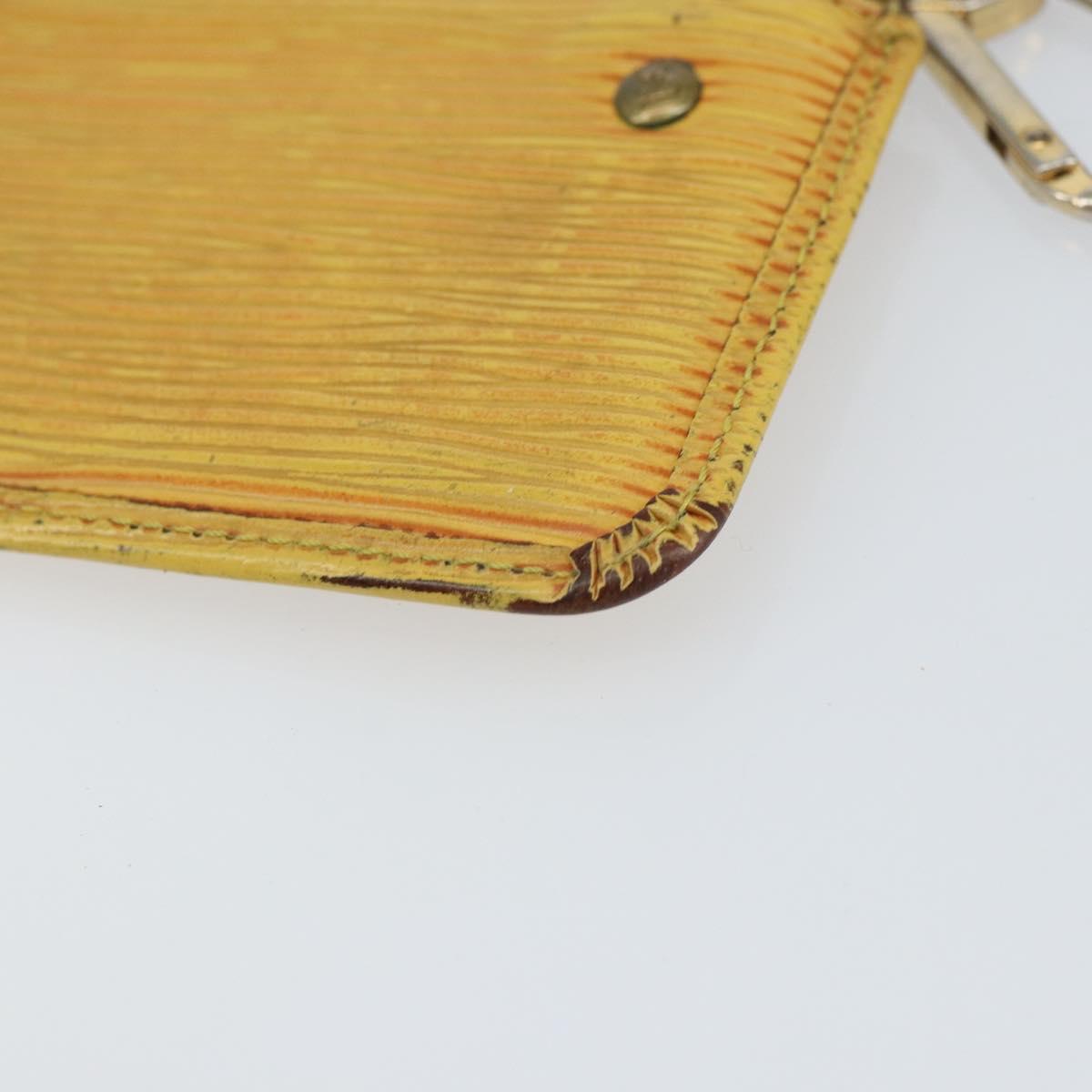 LOUIS VUITTON Epi Pochette Cles Coin Purse Yellow M63809 LV Auth 160898
