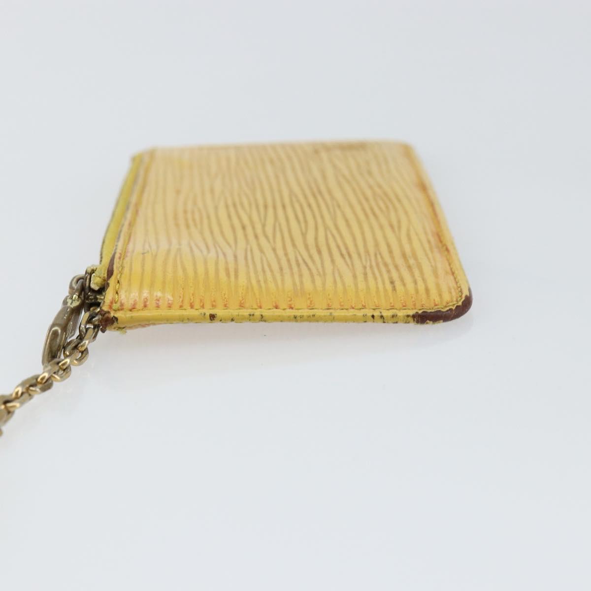 LOUIS VUITTON Epi Pochette Cles Coin Purse Yellow M63809 LV Auth 160898
