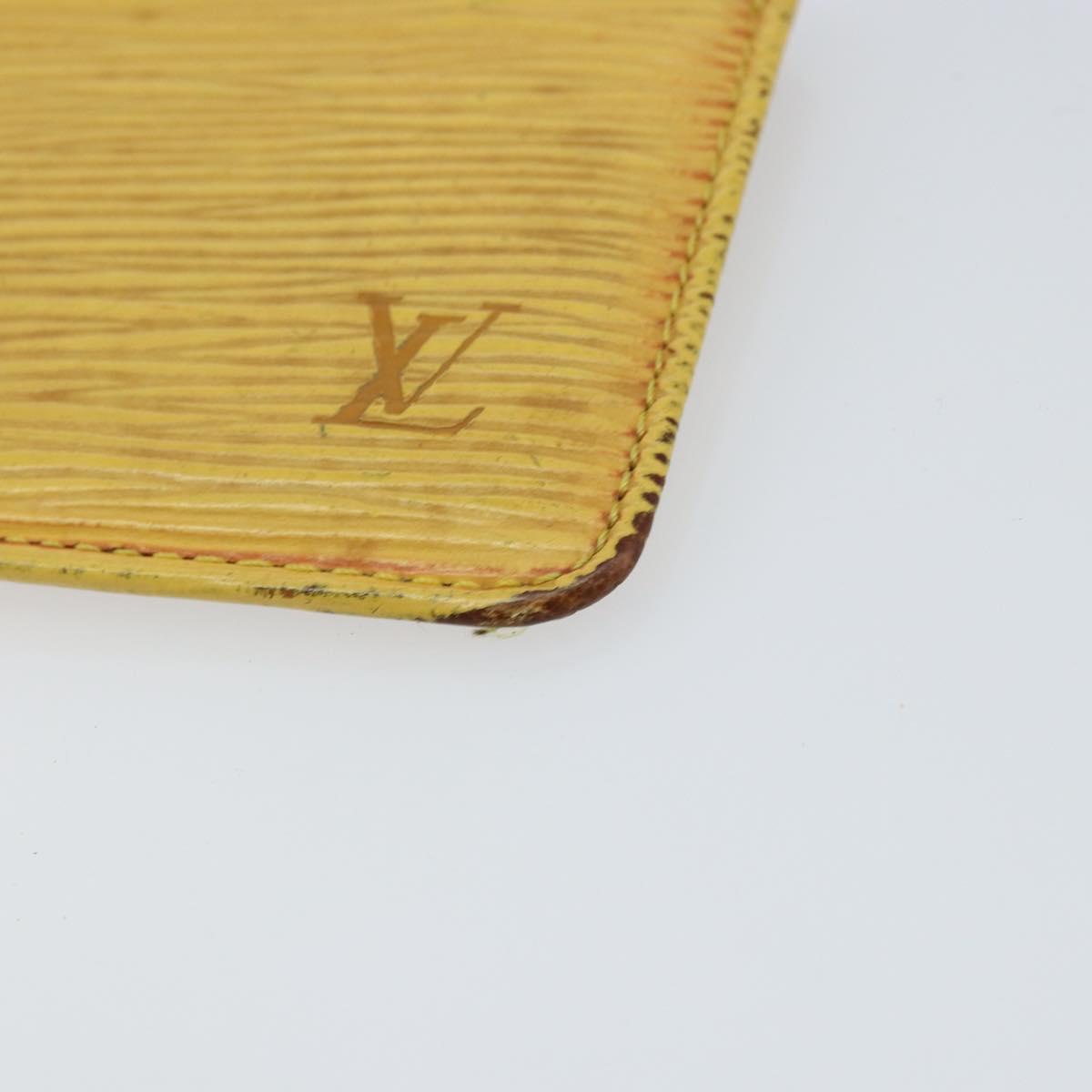 LOUIS VUITTON Epi Pochette Cles Coin Purse Yellow M63809 LV Auth 160898