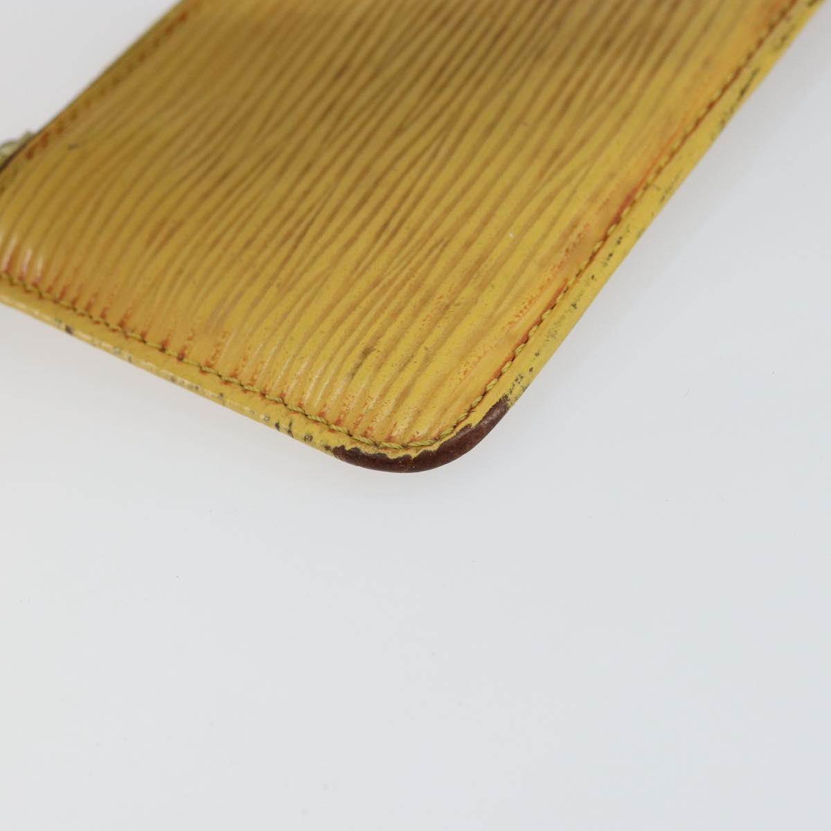 LOUIS VUITTON Epi Pochette Cles Coin Purse Yellow M63809 LV Auth 160898