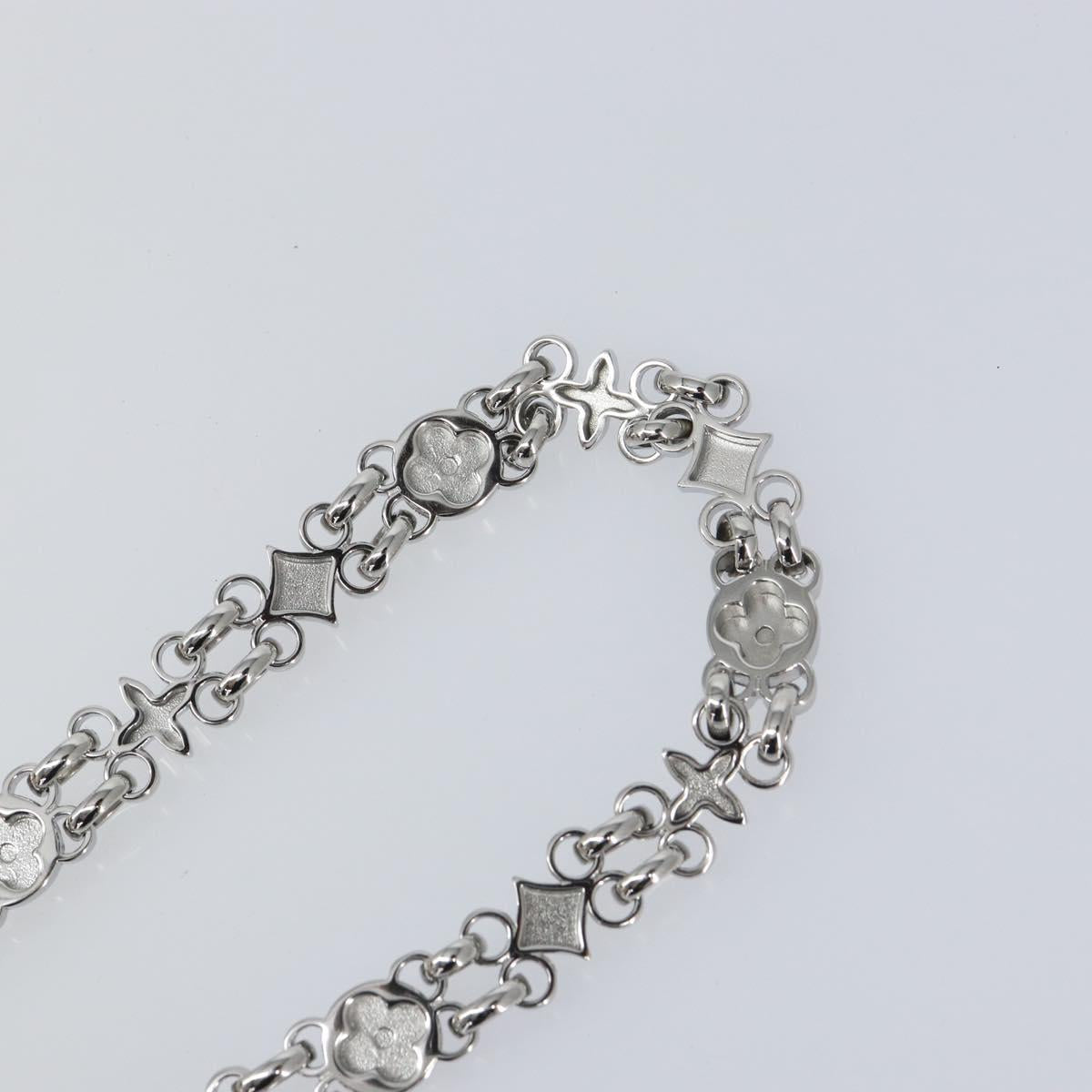 LOUIS VUITTON Dauphine Chain Strap Shoulder Strap metal Silver Tone Auth 160903