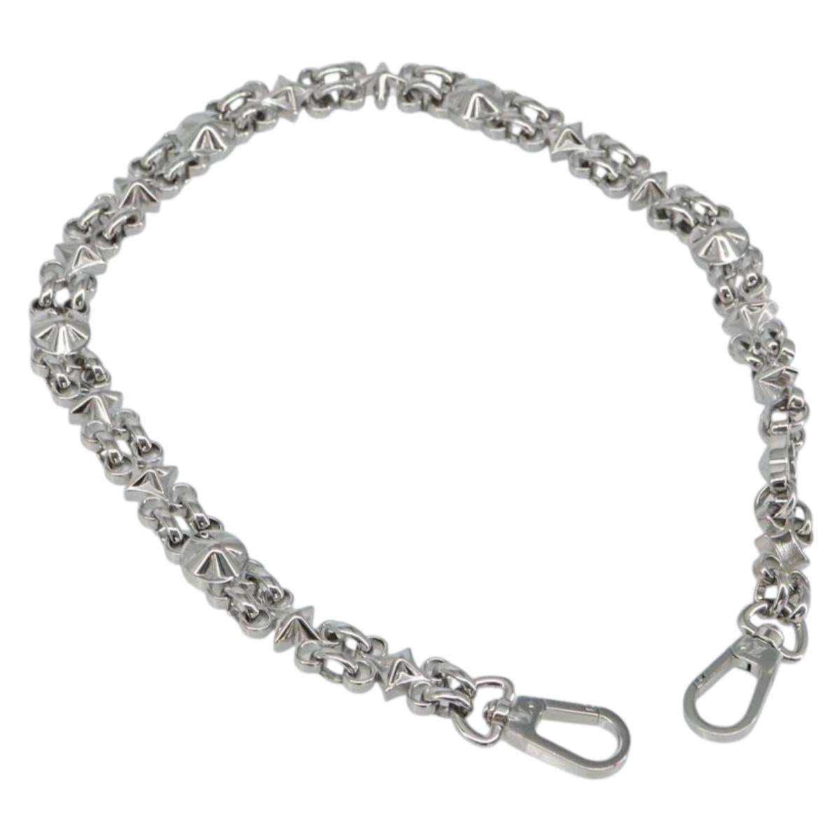 LOUIS VUITTON Dauphine Chain Strap Shoulder Strap metal Silver Tone Auth 160903