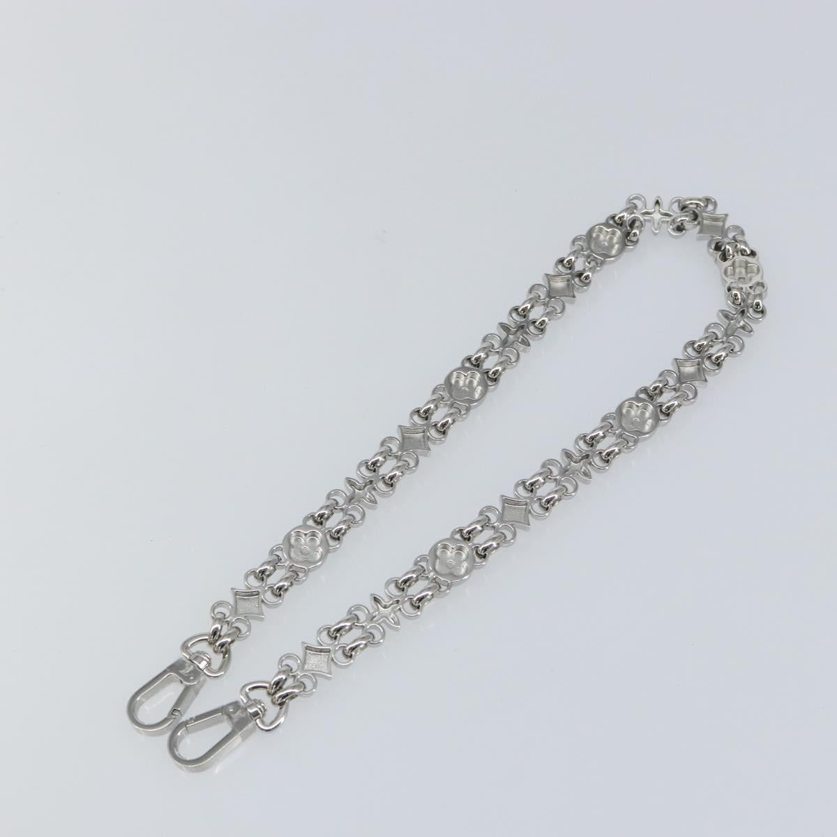 LOUIS VUITTON Dauphine Chain Strap Shoulder Strap metal Silver Tone Auth 160903