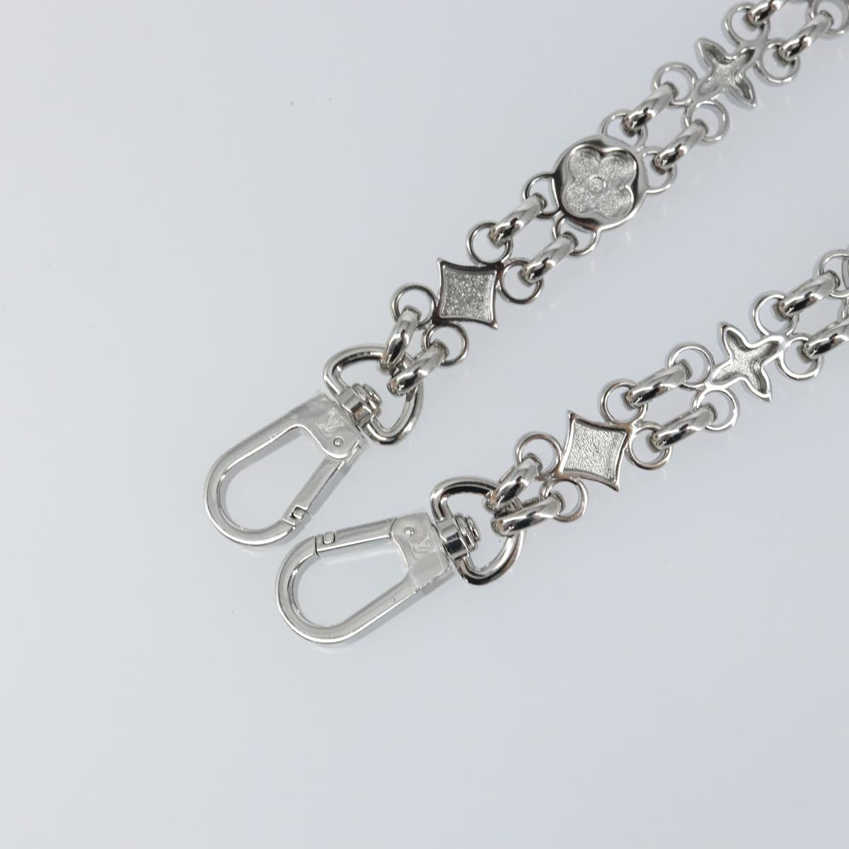 LOUIS VUITTON Dauphine Chain Strap Shoulder Strap metal Silver Tone Auth 160903