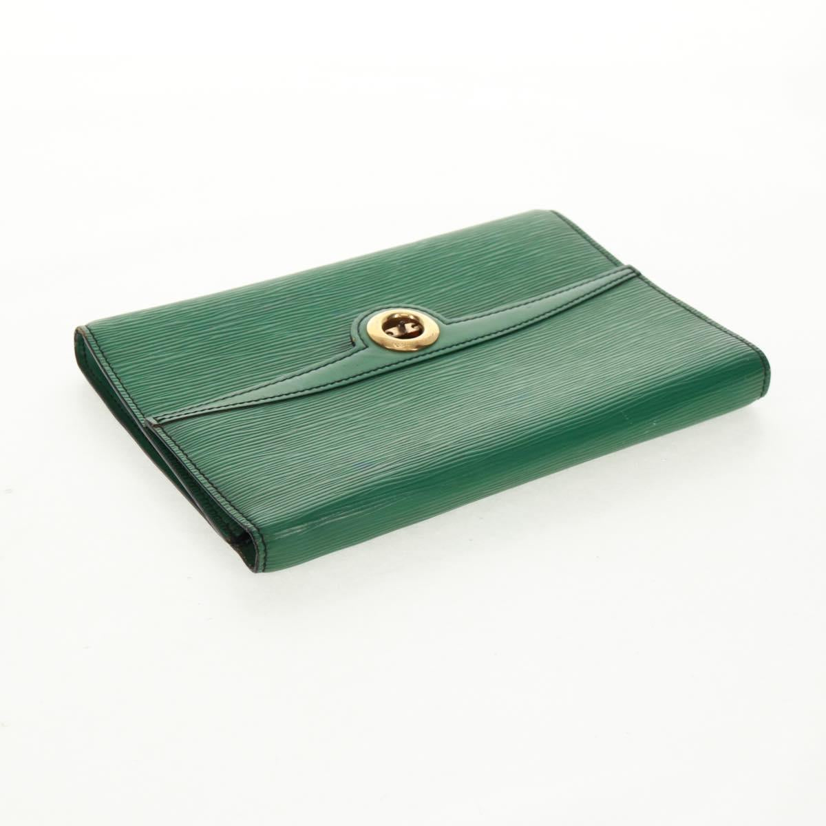 LOUIS VUITTON Monogram Epi Clutch Bag 2 Set Green LV Auth 160906