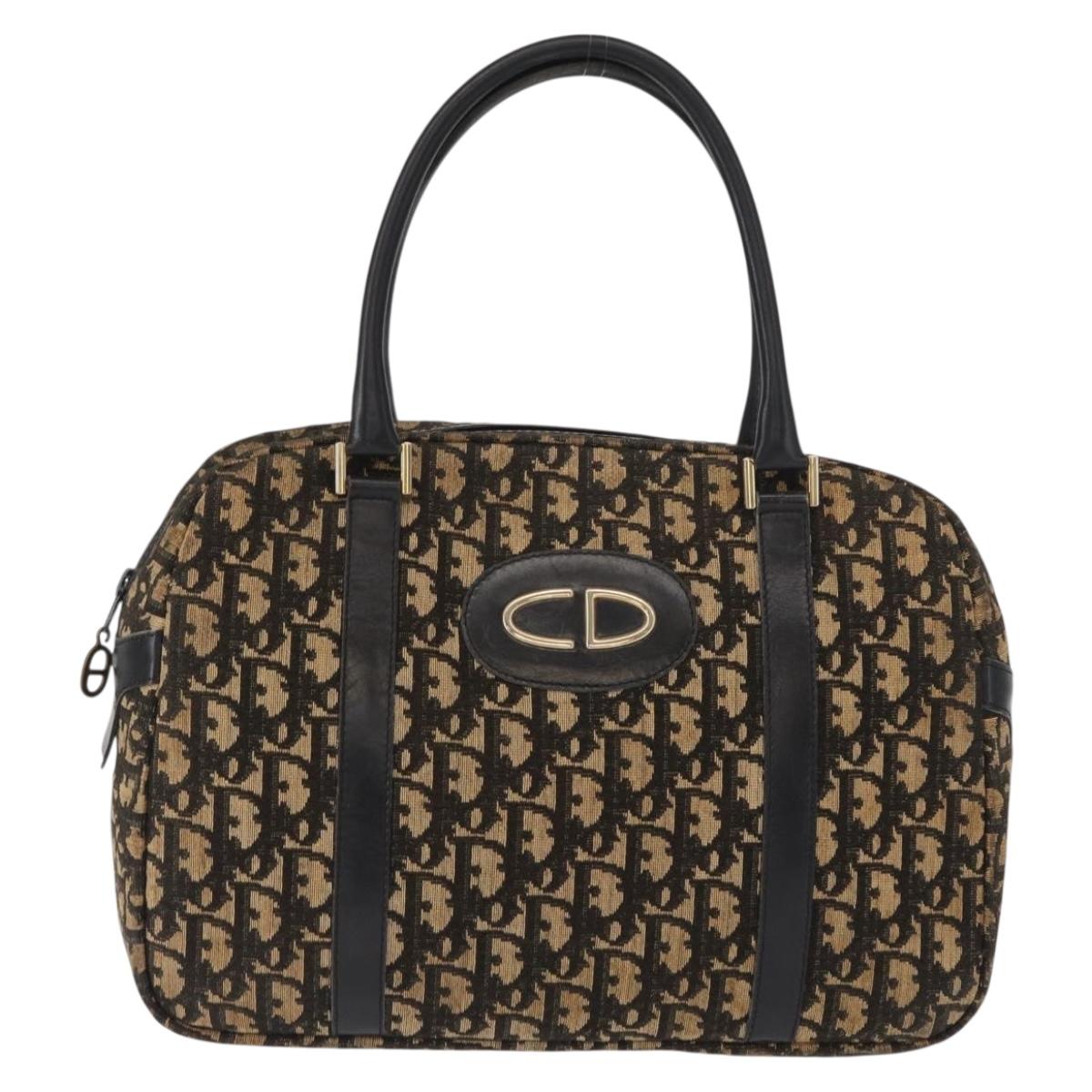 Christian Dior Trotter Canvas Boston Bag Navy Auth 160915