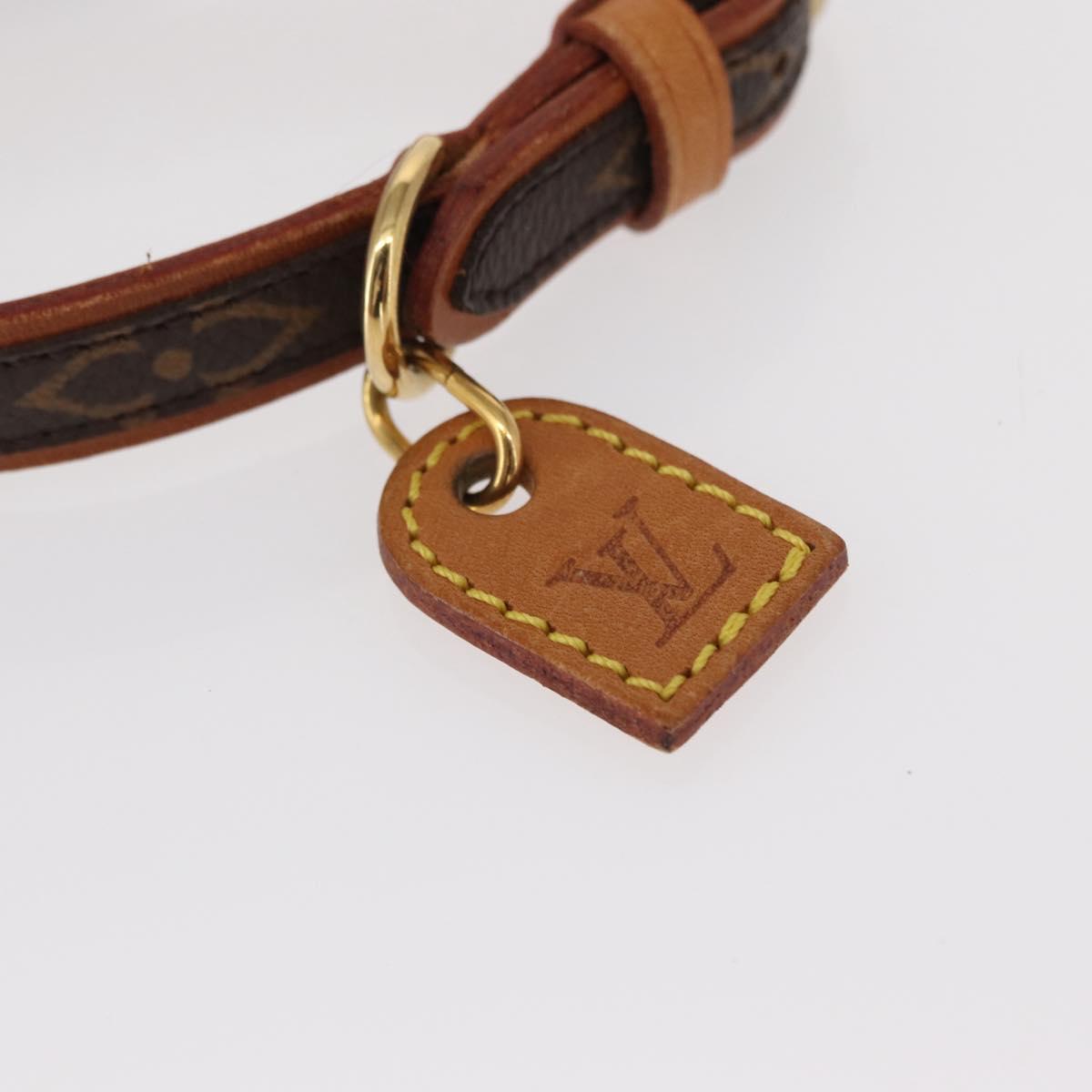 LOUIS VUITTON Collier Baxter PM/Less Baxter MM Dog Leash M58072 LV Auth 160940