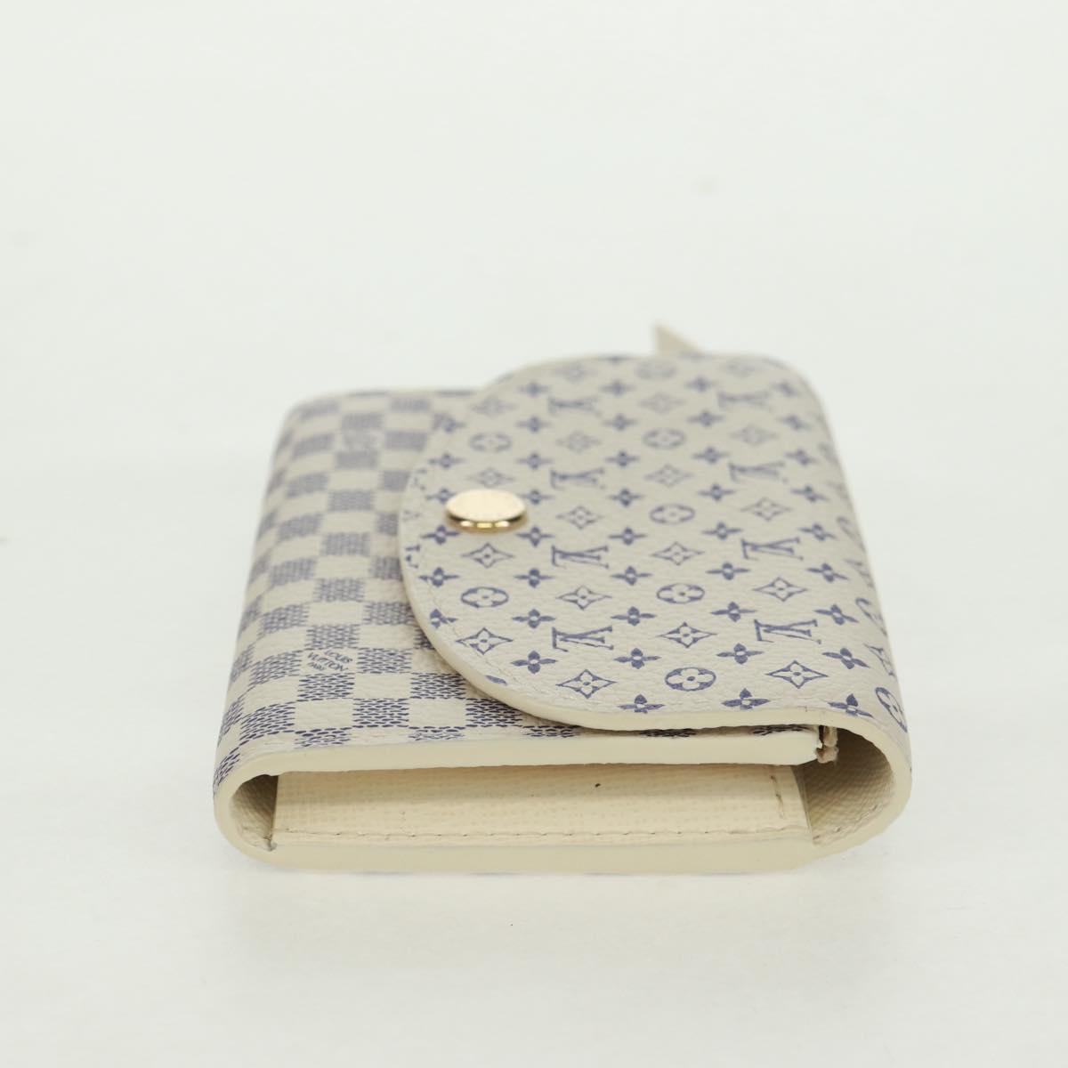 LOUIS VUITTON Damier Azur Porte Monnaie Rosary Coin Purse M25745 LV Auth 160957M