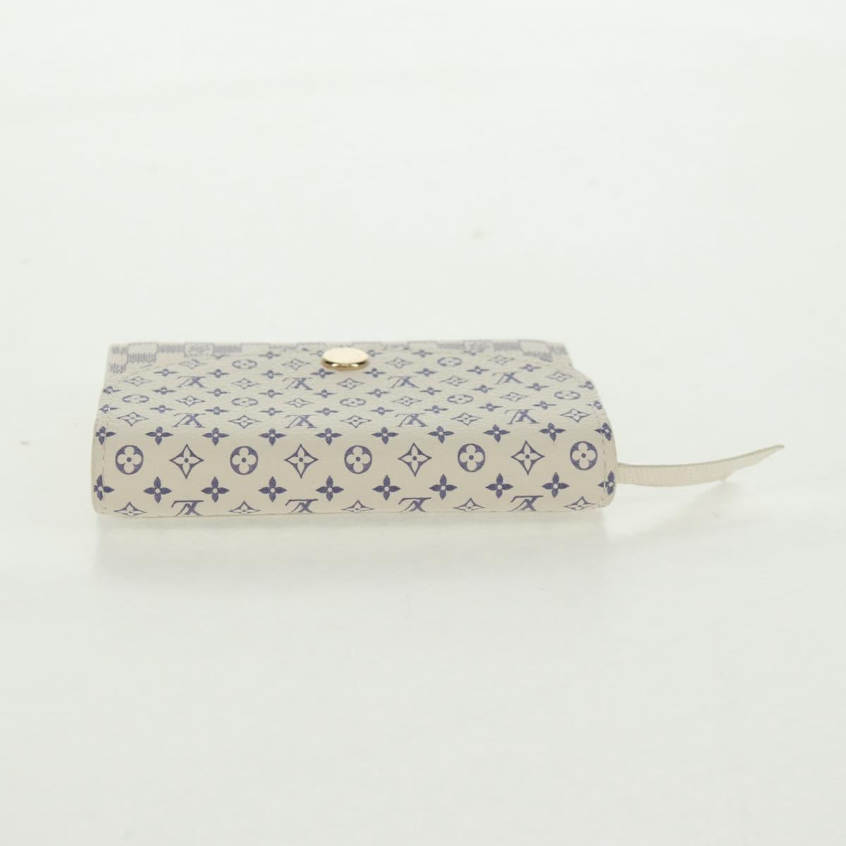 LOUIS VUITTON Damier Azur Porte Monnaie Rosary Coin Purse M25745 LV Auth 160957M