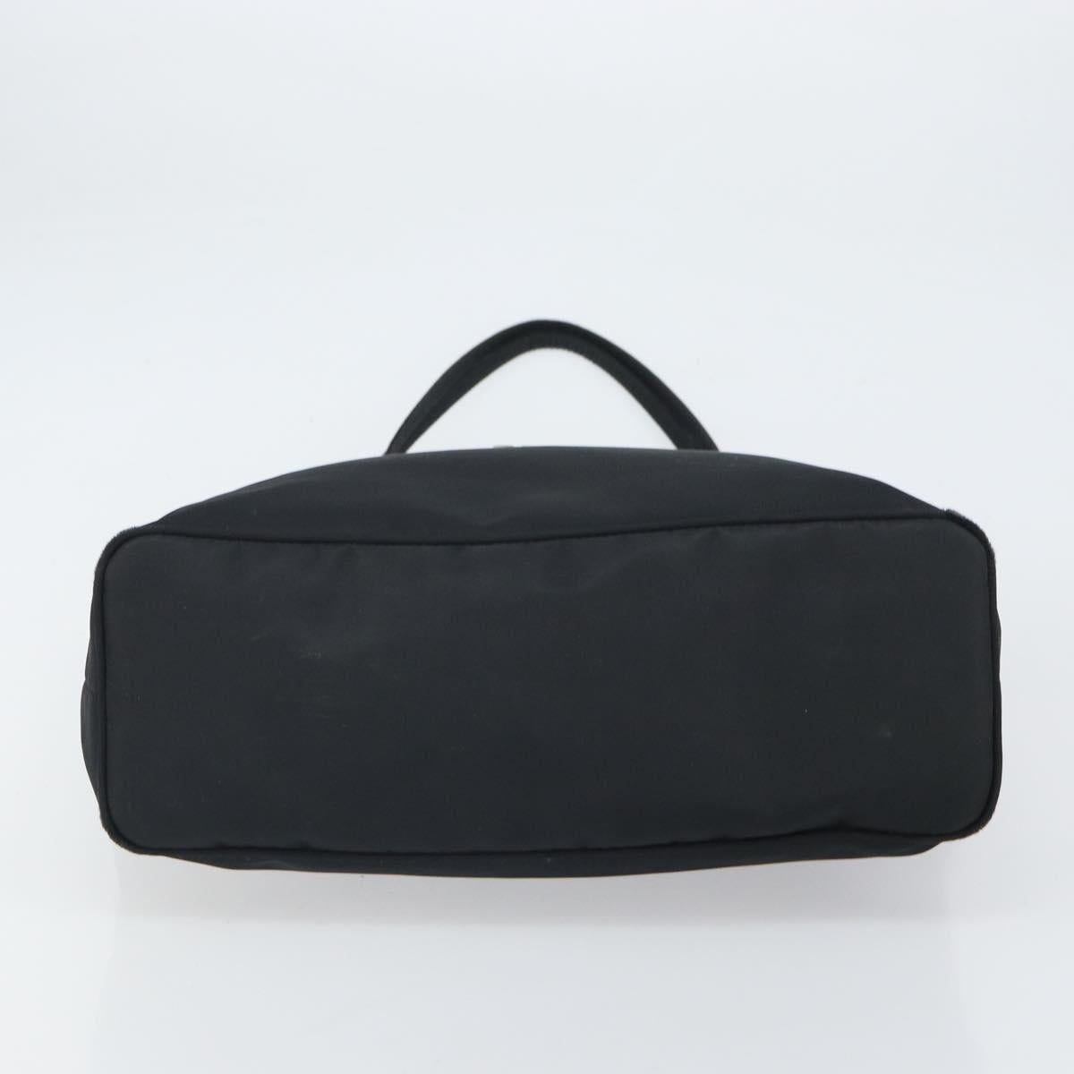 FENDI Tote Bag Nylon Black Silver Auth 160965