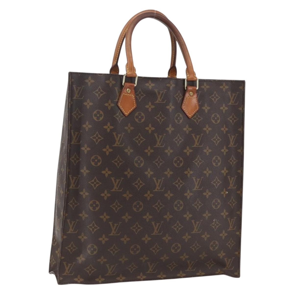 LOUIS VUITTON Monogram Sac Plat Hand Bag M51140 LV Auth 160984