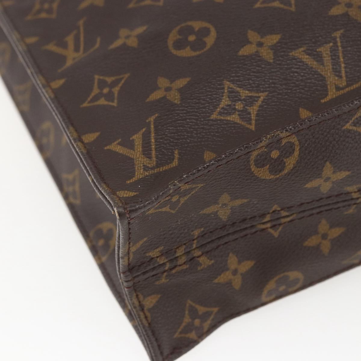 LOUIS VUITTON Monogram Sac Plat Hand Bag M51140 LV Auth 160984
