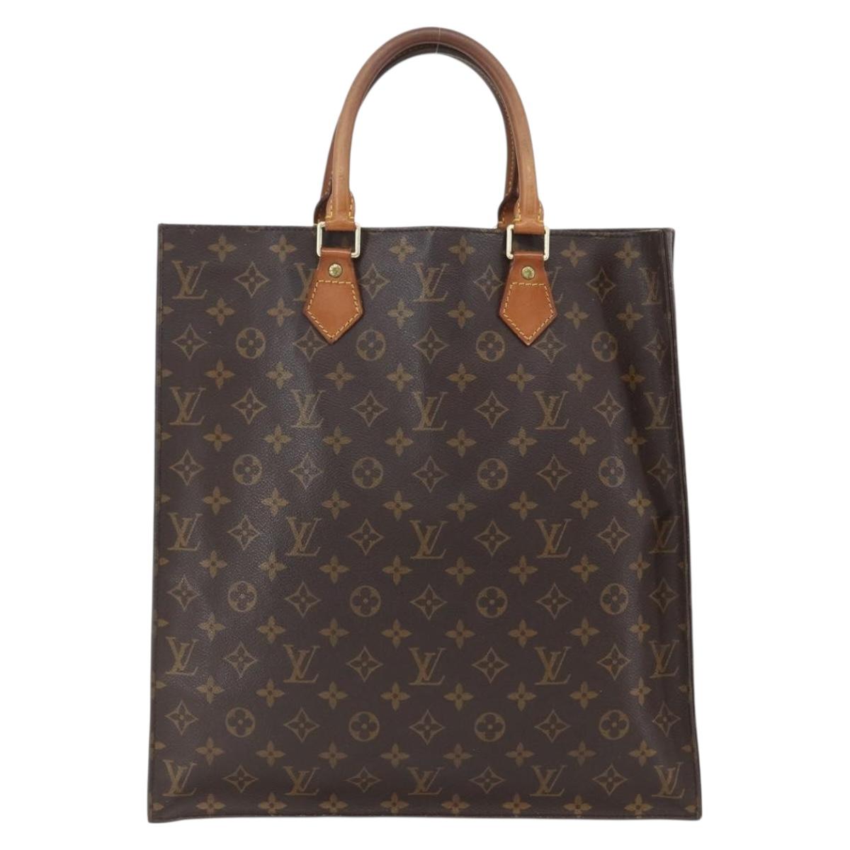 LOUIS VUITTON Monogram Sac Plat Hand Bag M51140 LV Auth 160984