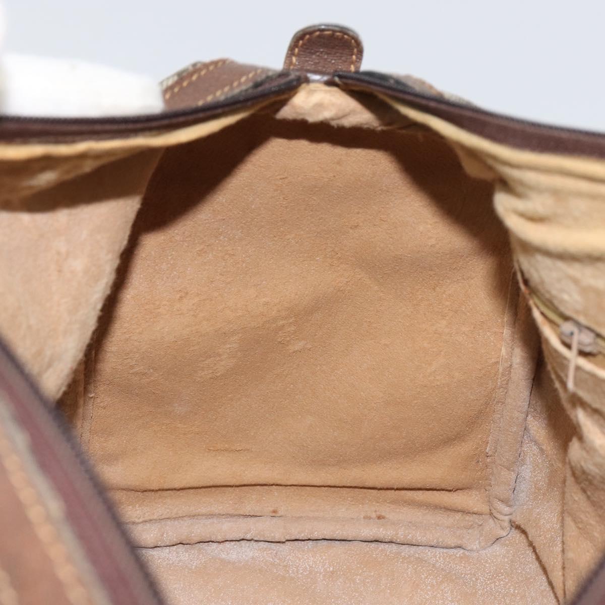 GUCCI GG Supreme Web Sherry Line Hand Bag PVC Beige Gold 24 012 3842 Auth 161028