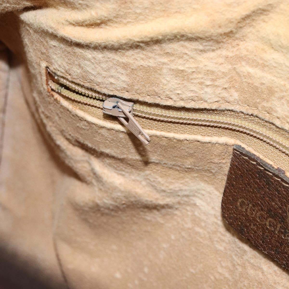 GUCCI GG Supreme Web Sherry Line Hand Bag PVC Beige Gold 24 012 3842 Auth 161028
