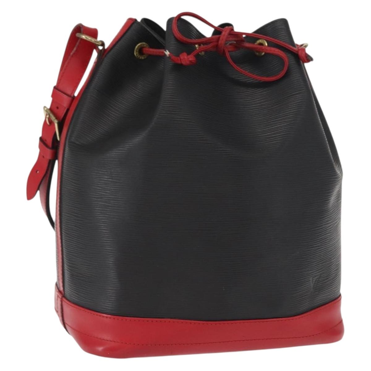 LOUIS VUITTON Epi Noe Shoulder Bag Bicolor Black Red M44017 LV Auth 161038