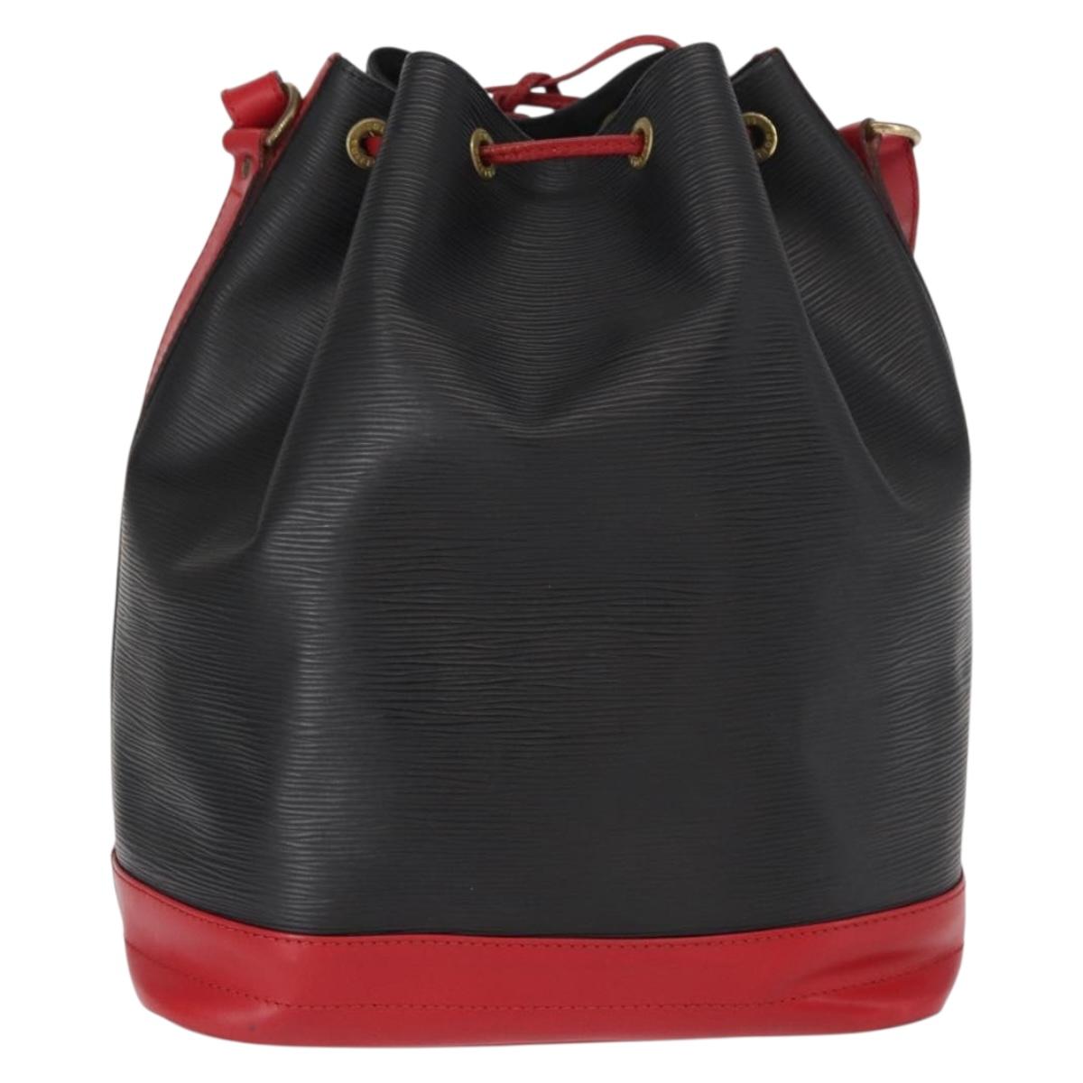 LOUIS VUITTON Epi Noe Shoulder Bag Bicolor Black Red M44017 LV Auth 161038