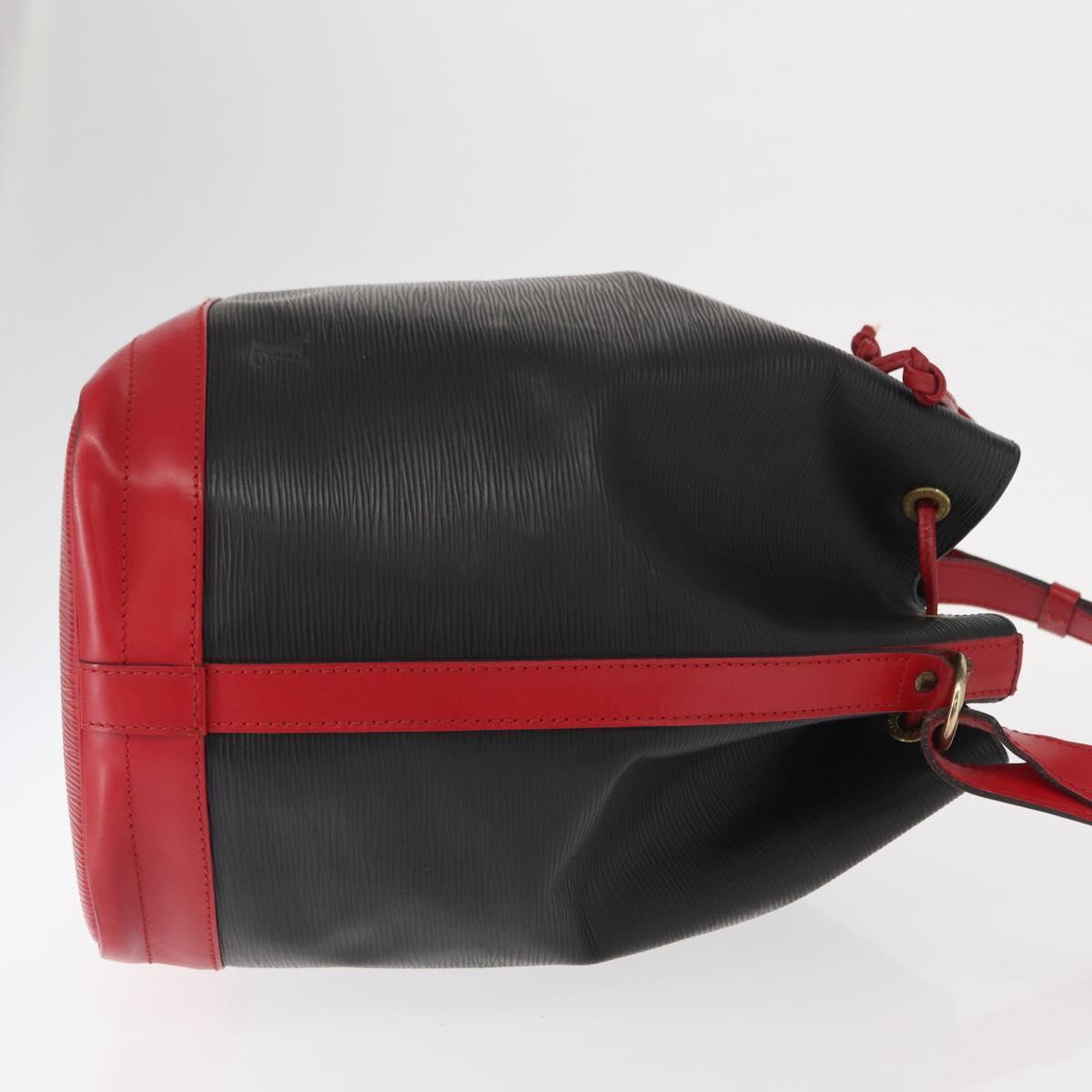 LOUIS VUITTON Epi Noe Shoulder Bag Bicolor Black Red M44017 LV Auth 161038