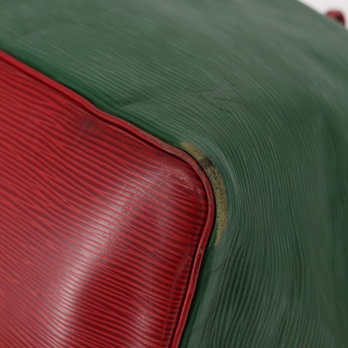 LOUIS VUITTON Epi Petit Noe Shoulder Bag Bicolor Green Red M44147 LV Auth 161040