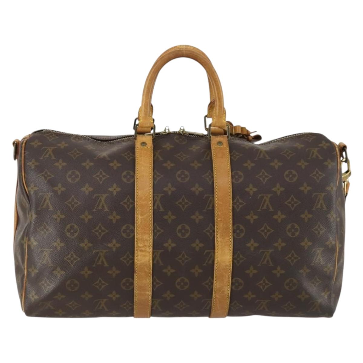 LOUIS VUITTON Monogram Keepall Bandouliere 45 Boston Bag M41418 LV Auth 161042