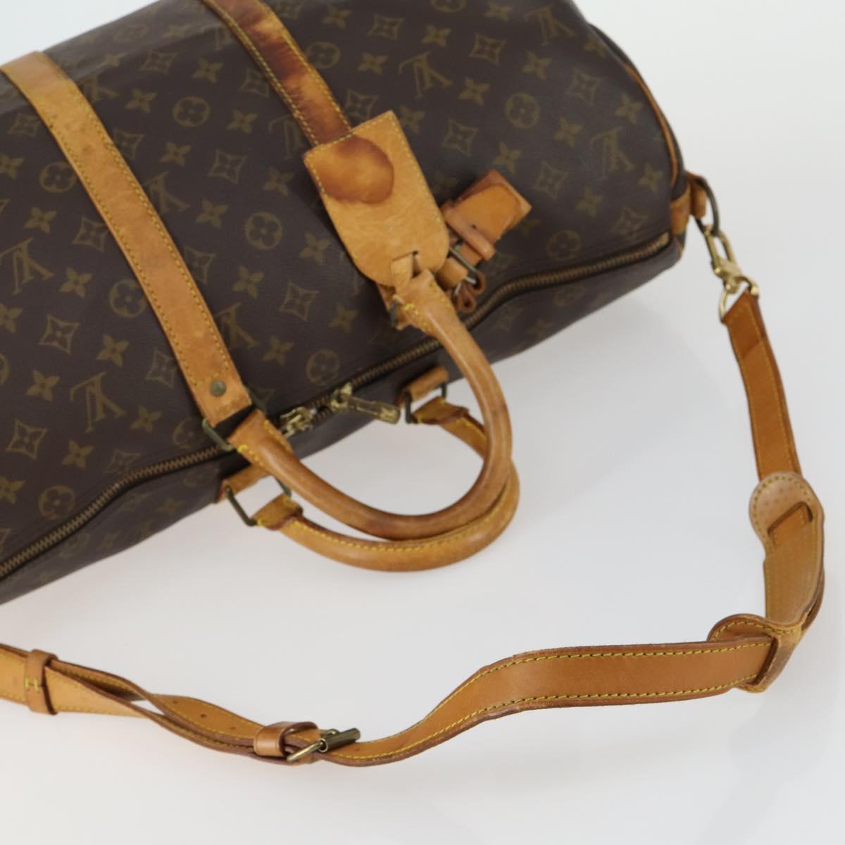 LOUIS VUITTON Monogram Keepall Bandouliere 45 Boston Bag M41418 LV Auth 161042