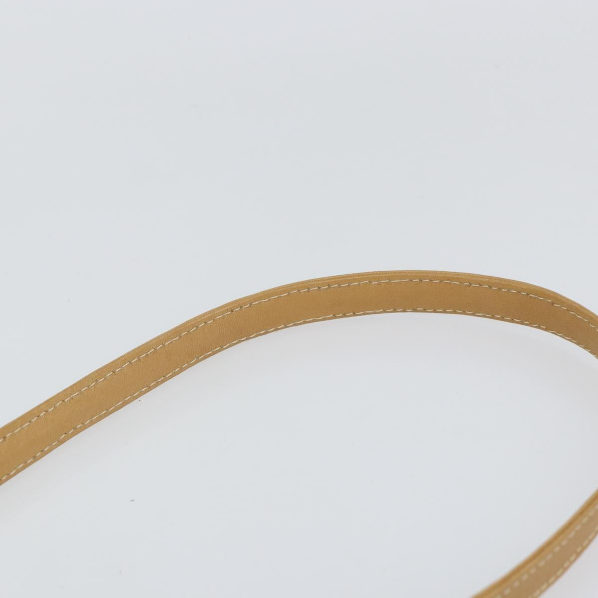GUCCI Bamboo Hand Bag Leather 2way Beige Gold 000 3780 0290 Auth 161050