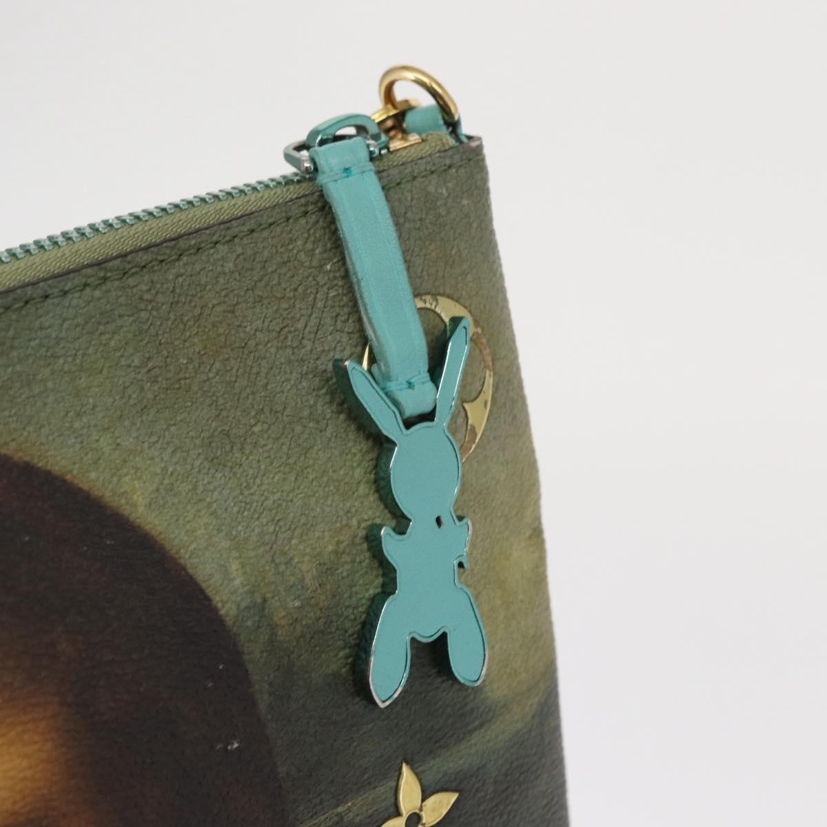 LOUIS VUITTON Masters collection Pochette Plat Bag Green M64799 LV Auth 161054V
