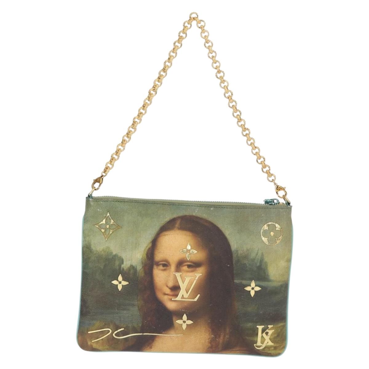 LOUIS VUITTON Masters collection Pochette Plat Bag Green M64799 LV Auth 161054V