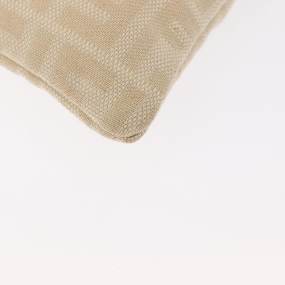 FENDI Zucca Canvas Hand Bag Beige Silver Auth 161056