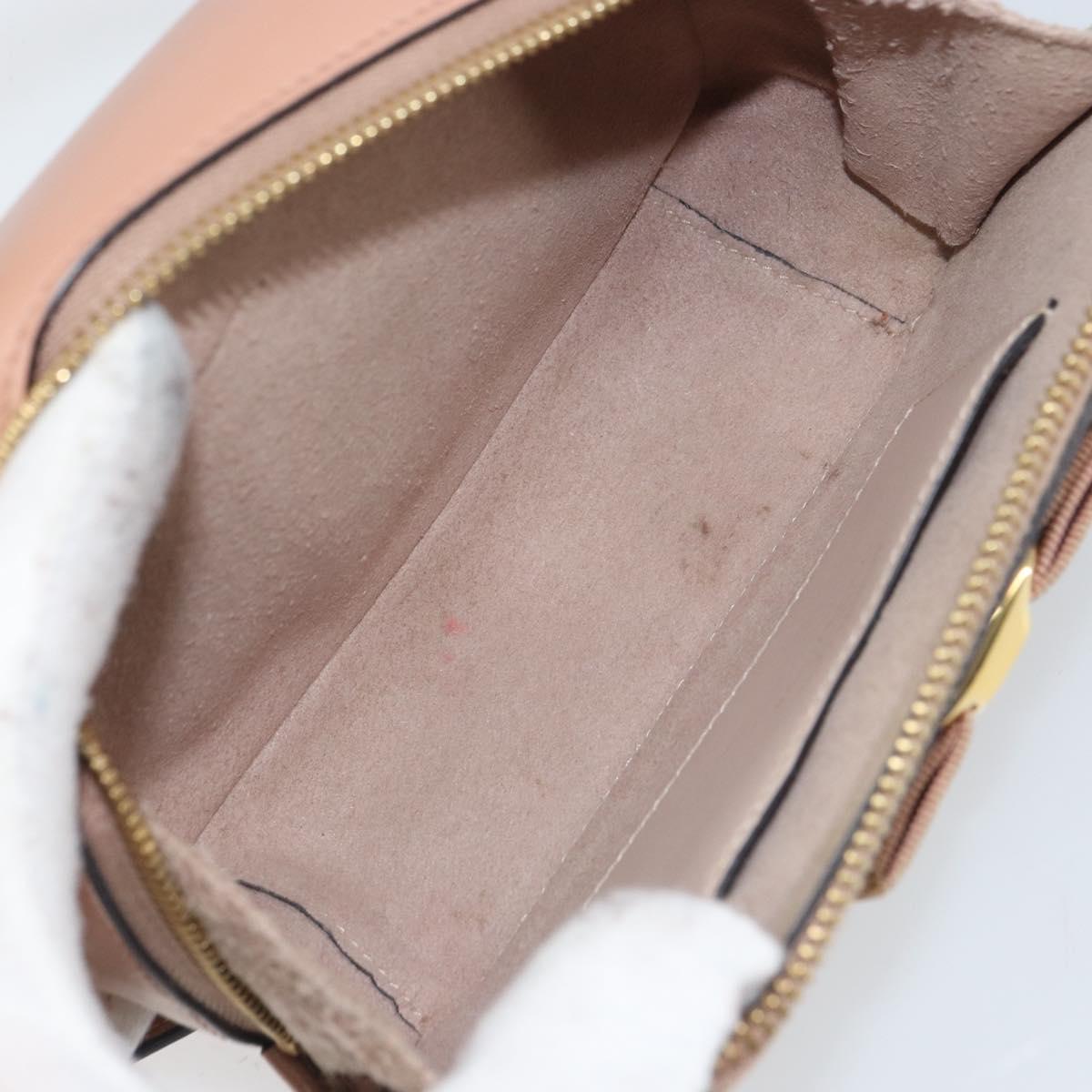 Salvatore Ferragamo Vala Hand Bag Leather 2way Pink Gold Auth 161059