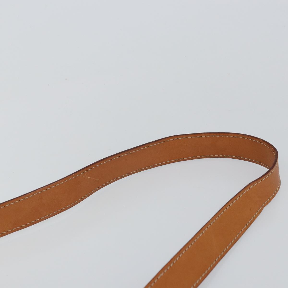 CELINE Macadam Canvas Hand Bag PVC 2way Beige Gold Auth 161061