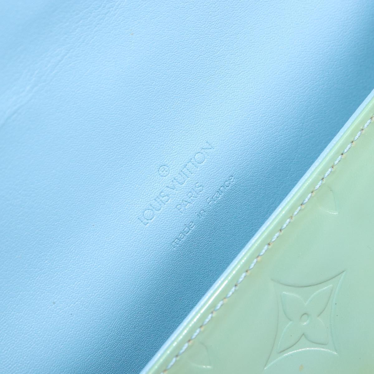 LOUIS VUITTON Monogram Vernis Thompson Street Bag Baby Blue M91009 Auth 161062