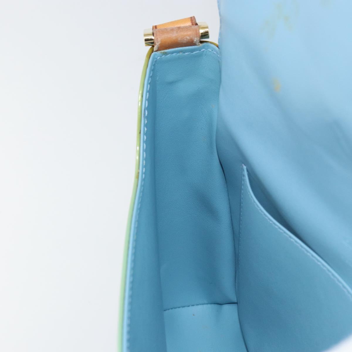 LOUIS VUITTON Monogram Vernis Thompson Street Bag Baby Blue M91009 Auth 161062