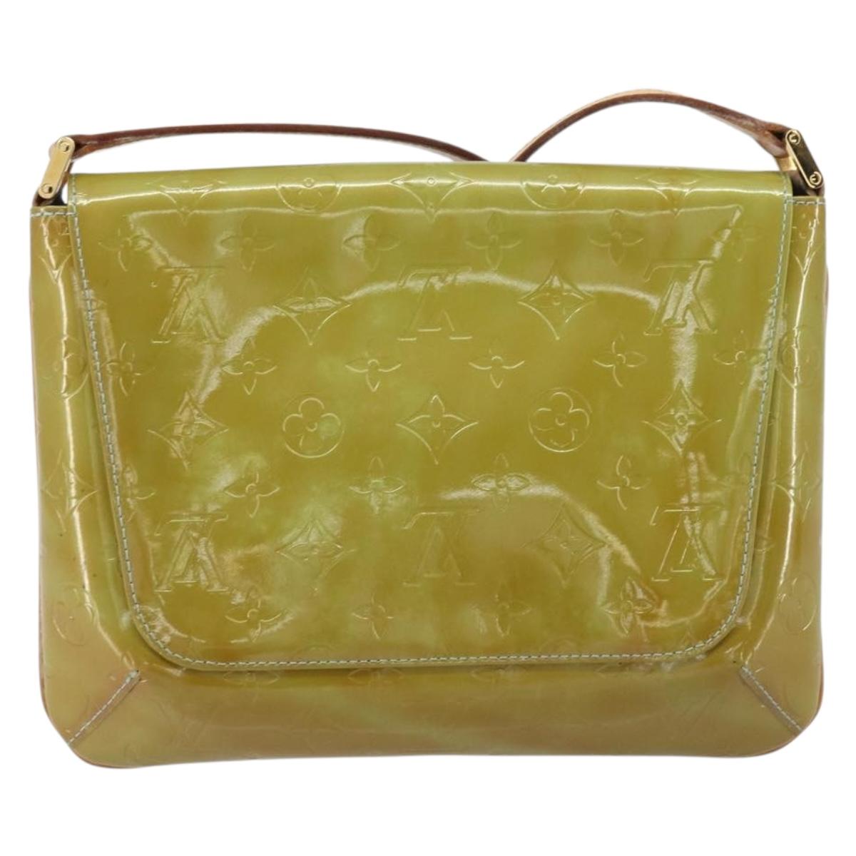 LOUIS VUITTON Monogram Vernis Thompson Street Bag Baby Blue M91009 Auth 161062