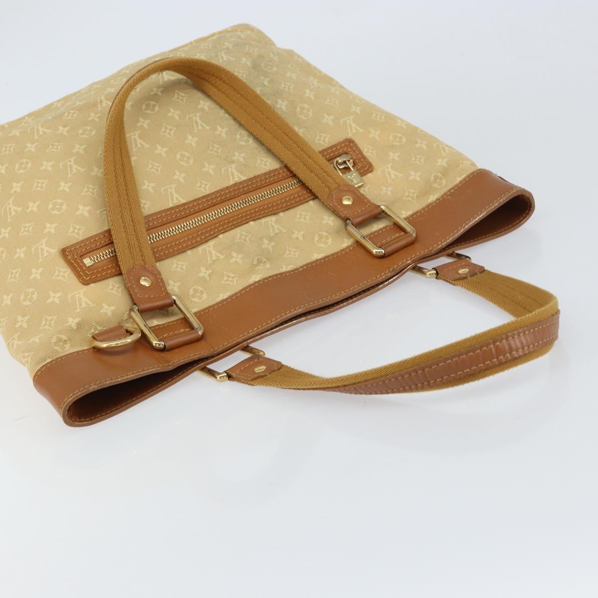 LOUIS VUITTON Monogram Mini Lucille GM Tote Bag Beige M92683 LV Auth 161105
