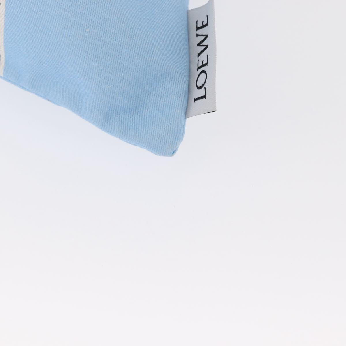 LOEWE Drawstring Bag Canvas Blue Auth 161106