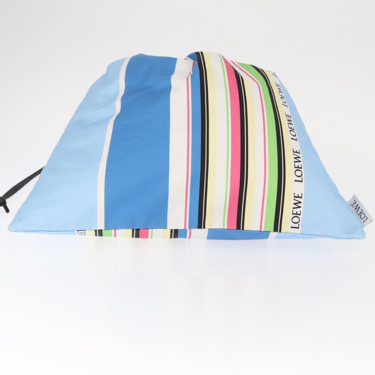 LOEWE Drawstring Bag Canvas Blue Auth 161106