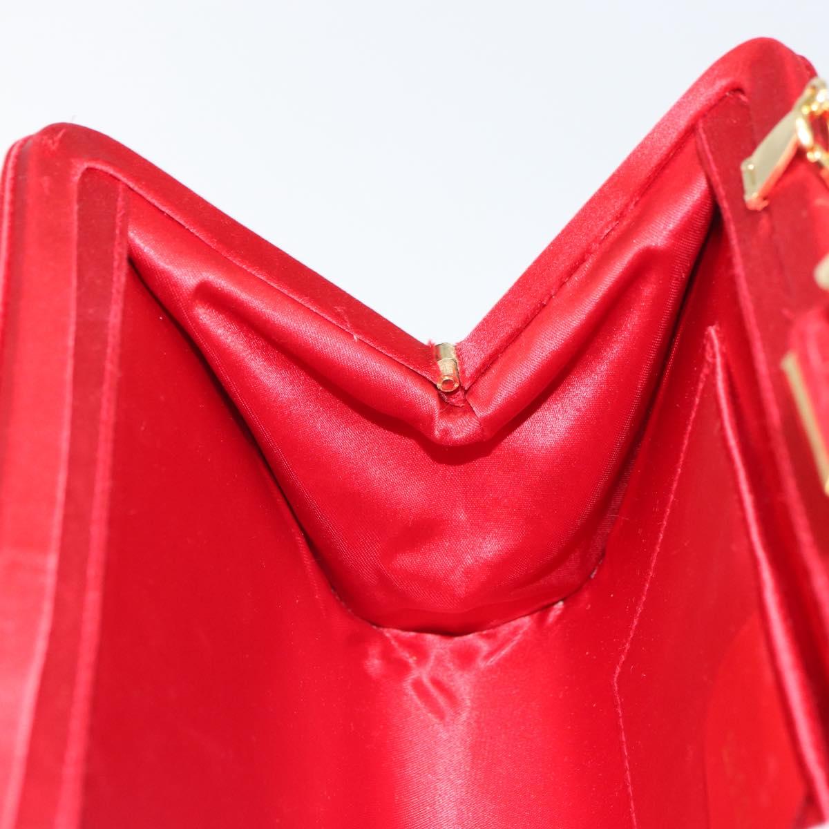 GUCCI Shoulder Bag Satin Red Gold 005 406 0284 Auth 161107V