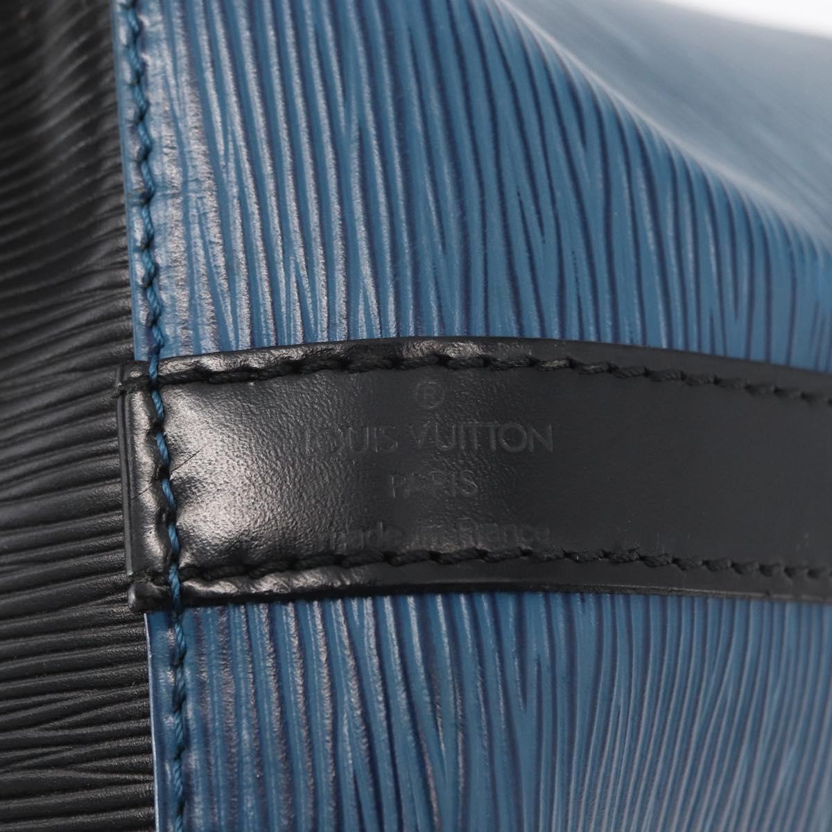 LOUIS VUITTON Epi Petit Noe Shoulder Bag Bicolor Black Blue M44152 Auth 161112