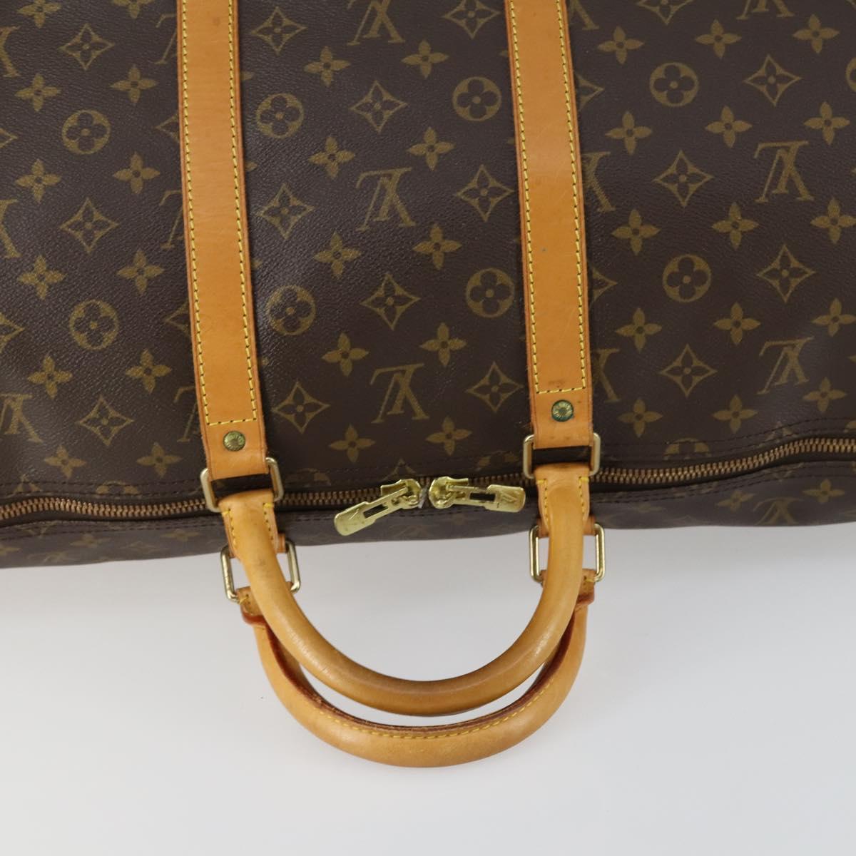 LOUIS VUITTON Monogram Keepall 55 Boston Bag M41424 LV Auth 161113